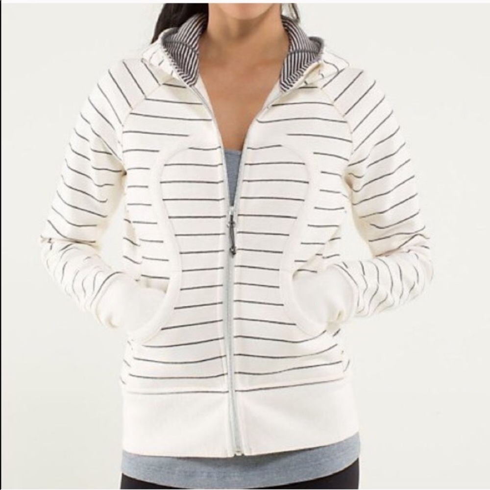 RARE 🦄 Lululemon Quiet Stripe Scuba Hoodie jacket